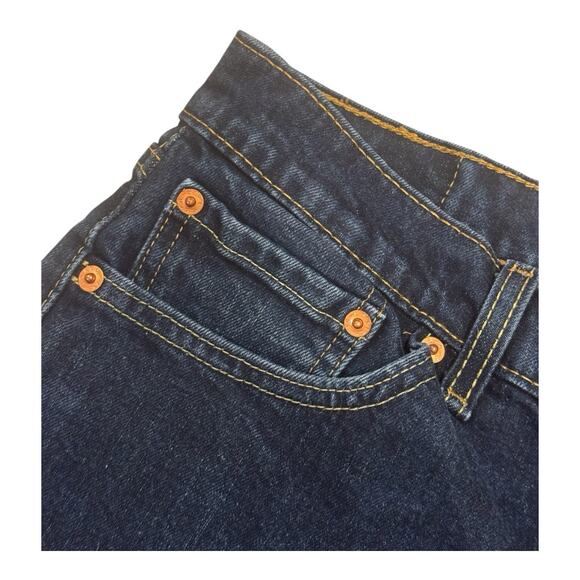 Y2K Levis 505 Jeans Mens 33 x 30 Straight Leg Dark Wash Mid Rise - Picture 3 of 8